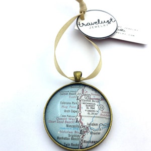 Custom Map Ornament 40mm image 2