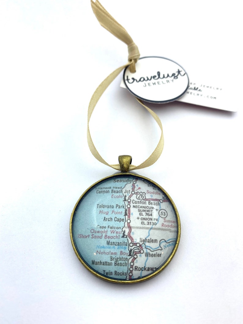 Custom Map Ornament 40mm image 2