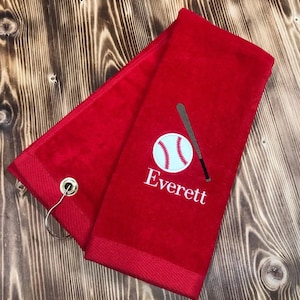 Baseball-Handtuch, personalisiertes Baseball-Geschenk, Softball-Geschenk, Monogramm-Baseball-Handtuch, personalisiertes Softball-Handtuch, Sweat-Handtuch