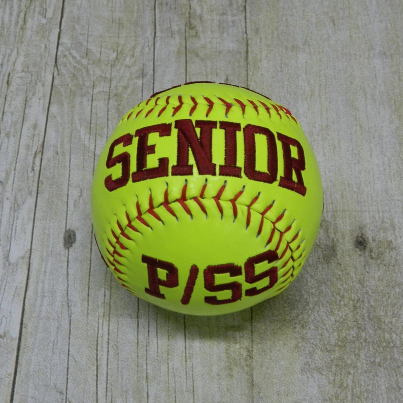 Embroidered Softball Softballs Custom Softball Softball Etsy