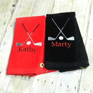 Custom Golf Towel, Personalized Golf Towel, Embroidered Golf Towel, Monogrammed Golf Towel, Personalized Golf Towel, Golf Gift, Gift for Dad