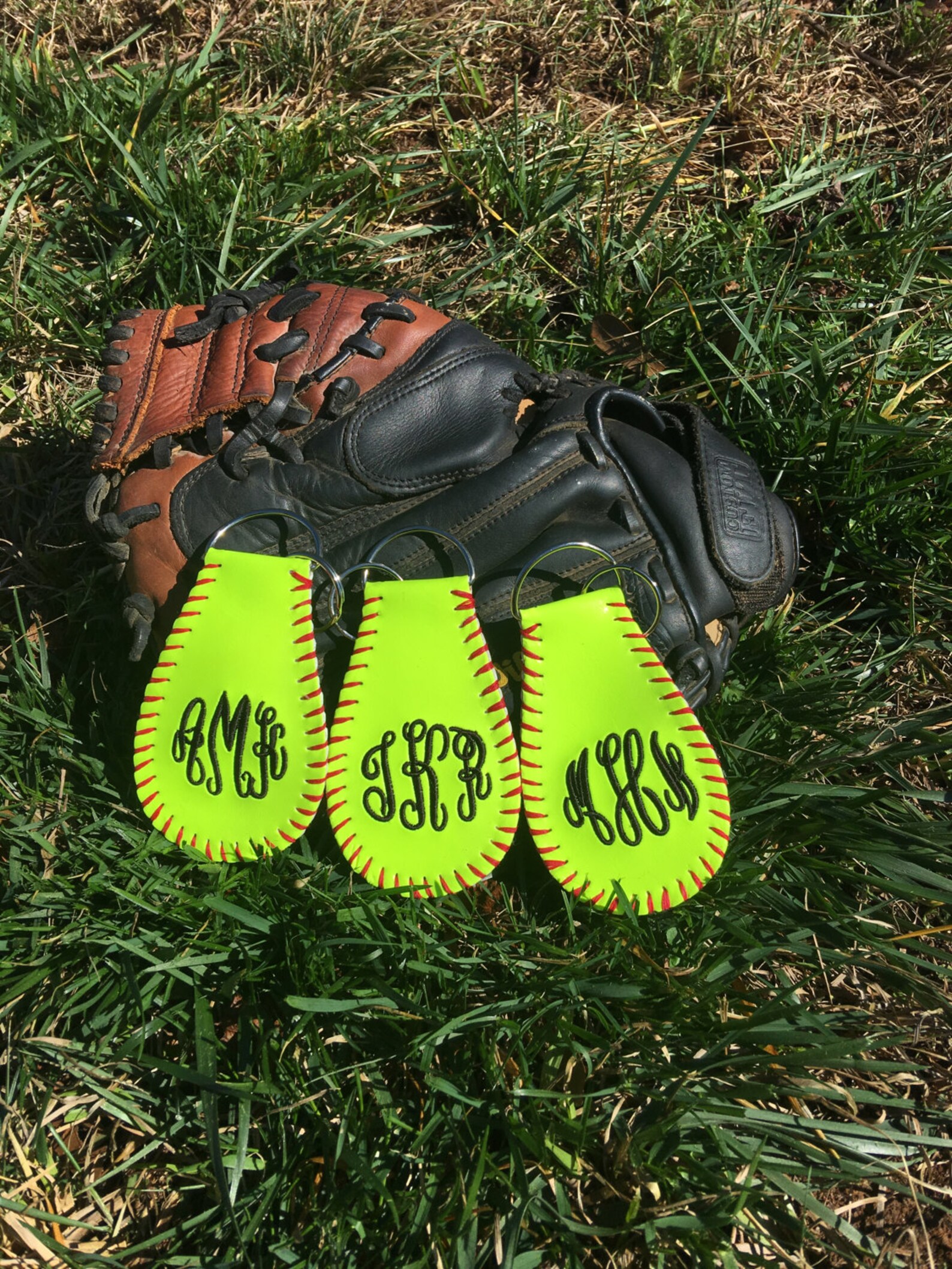 Softball Key Chain Softball Keychain Keychain Key Chain Etsy