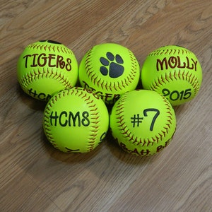 Custom Embroidered Softball, Softballs, Custom Softball, Softball, Custom Embroidered Baseball, Embroidered Baseballs, Baseball, Softball