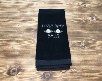 Funny Golf Towel, Father's Day Gift, Custom Golf Towel, Monogrammed Golf Towel, Personalized Golf Towel, Golf Gift, Gift for Dad, Gag Gift