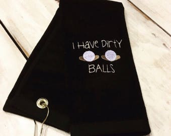 Funny Golf Towel, Father's Day Gift, Custom Golf Towel, Monogrammed Golf Towel, Personalized Golf Towel, Golf Gift, Gift for Dad, Gag Gift