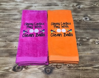 Funny Golf Towel, Mothers Day Gift, Custom Golf Towel, Monogrammed Golf Towel, Personalized Golf Towel, Golf Gift, Gift for Mom, Gag Gift