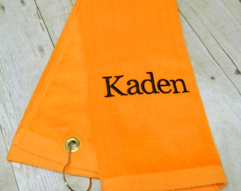 Custom Golf Towel, Personalized Golf Towel, Embroidered Golf Towel, Monogrammed Golf Towel, Personalized Golf Towel, Golf Gift, Gift for Dad