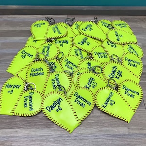 Softball Keychain, Softball Key Chain Softball Gift, Softball, Softball Keychain, Softball Key Chain, Softball Gift, Monogram Key Chain