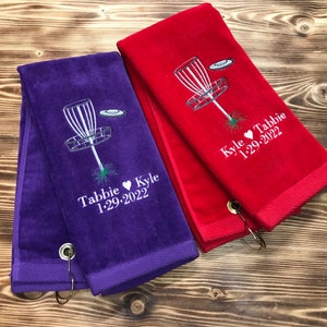 Disc Golf Towel, Personalized Disc Golf Towel, Embroidered Golf Towel, Monogrammed Golf Towel, Personalized Golf Towel, Golf Gift