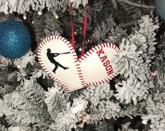 Baseball Ornament, Baseball Ornaments, Keychain, Baseball Gift, Baseball Gifts, Christmas Ornament