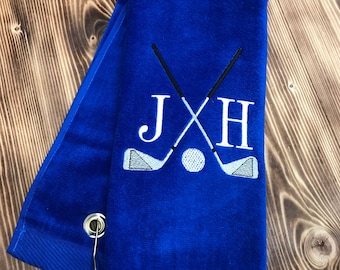 Custom Golf Towel, Personalized Golf Towel, Embroidered Golf Towel, Monogrammed Golf Towel, Personalized Golf Towel, Golf Gift, Gift for Dad