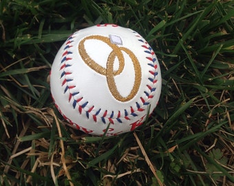 Custom Baseball, Custom Embroidered Baseball, Softball, Embroidered Baseballs, Baseball, Softball, Wedding, Wedding Baseball
