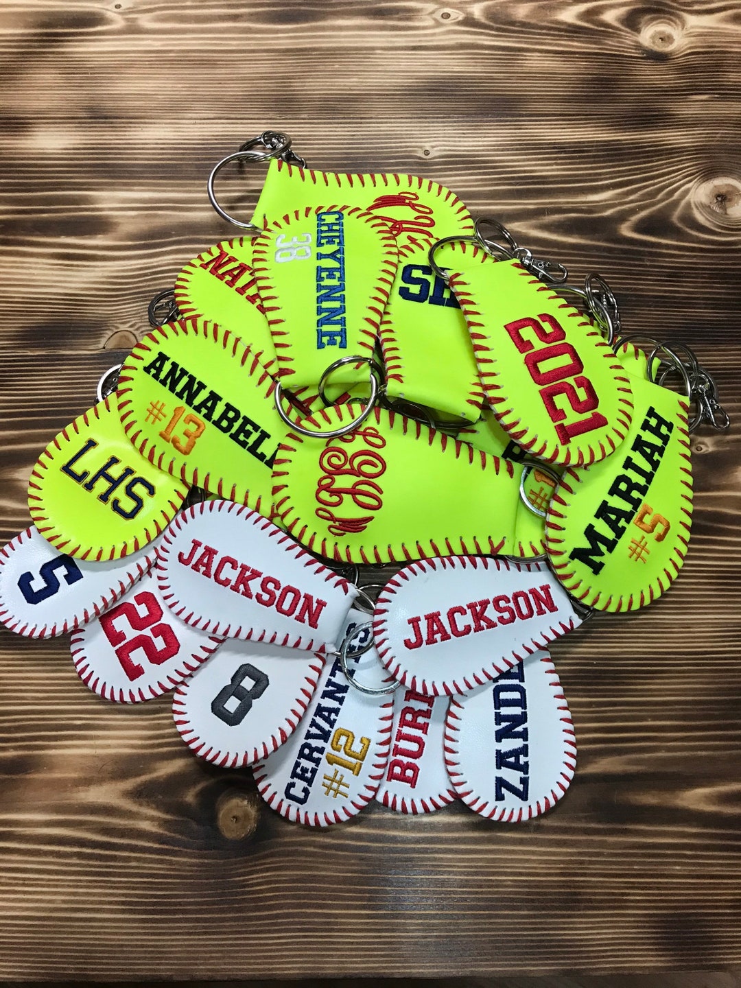 Baseball Key Chain, Baseball Keychain, Keychain, Key Chain, Leather Keychain, Leather Key Chain