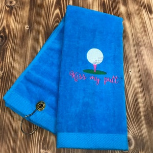 Golf-Handtuch, Monogramm-Handtuch, benutzerdefiniertes Golf-Handtuch, Golf-Handtuch für Frauen, Golf-Geschenke für Frauen, Golf-Dekor, Tüll-Golf-Handtücher