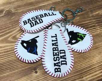 Vatertag Baseball Dad, Baseball Schlüsselanhänger, Schlüsselanhänger, Schlüsselanhänger, Leder Schlüsselanhänger, Leder Schlüsselanhänger, Softball Schlüsselanhänger, Softball