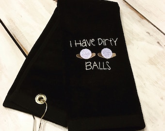 Funny Golf Towel, Father's Day Gift, Custom Golf Towel, Monogrammed Golf Towel, Personalized Golf Towel, Golf Gift, Gift for Dad, Gag Gift