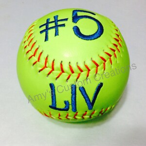 Custom Embroidered Softball, Softballs, Custom Softball, Softball, Custom Embroidered Baseball, Embroidered Baseballs, Baseball, Softball