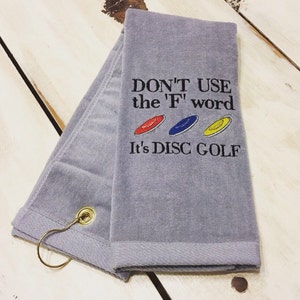 Disc Golf Towel, Personalized Disc Golf Towel, Embroidered Golf Towel, Monogrammed Golf Towel, Personalized Golf Towel, Golf Gift