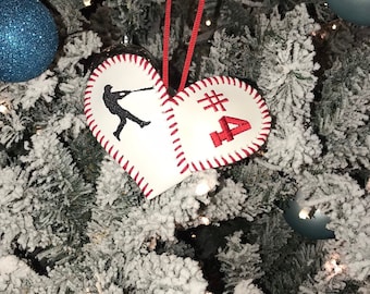 Adorno de béisbol, Adornos de béisbol, Llavero, Regalo de béisbol, Regalos de béisbol, Adorno de Navidad