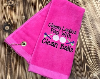 Funny Golf Towel, Father's Day Gift, Custom Golf Towel, Monogrammed Golf Towel, Personalized Golf Towel, Golf Gift, Gift for Dad, Gag Gift