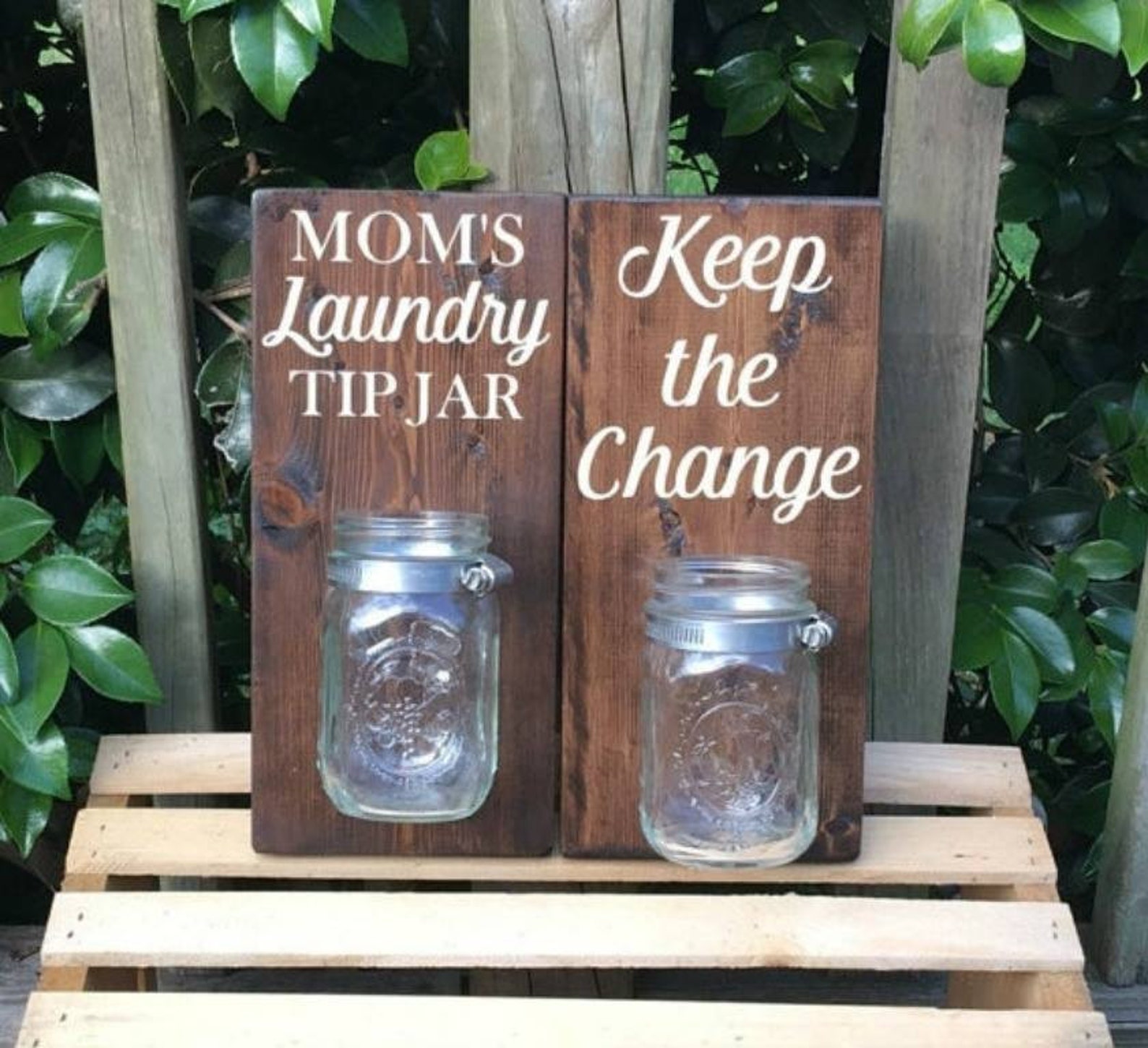 Laundry Room Decor Laundry Room Change Jar Keep the Change Etsy