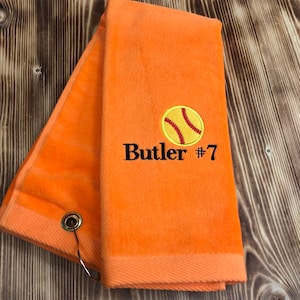 Softball Towel, Personalized Softball Gift, Softball Gift, Monogrammed Softball Towel, Personalized Softball Towel, Softball