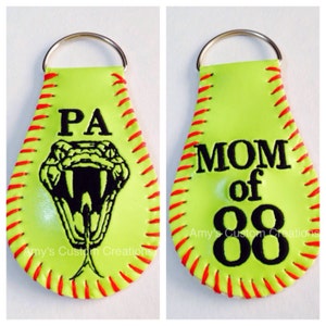 Porte-clés Softball, Porte-clés Softball, Porte-clés, Porte-clés, Softball, Porte-clés en cuir, Porte-clés en cuir, Porte-clés de baseball