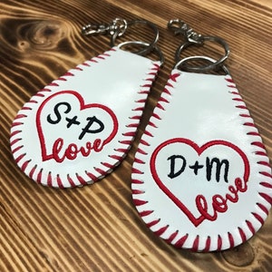 Baseball Schlüsselanhänger, Baseball Schlüsselbund, Schlüsselbund, Schlüsselanhänger, Leder Schlüsselbund, Leder Schlüsselanhänger, Softball Schlüsselbund, Softball, Baseball Geschenk