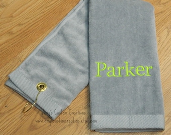 Father's Day Gift, Custom Golf Towel, Personalized Golf Towel, Monogrammed Golf Towel, Personalized Golf Towel, Golf Gift, Gift for Dad
