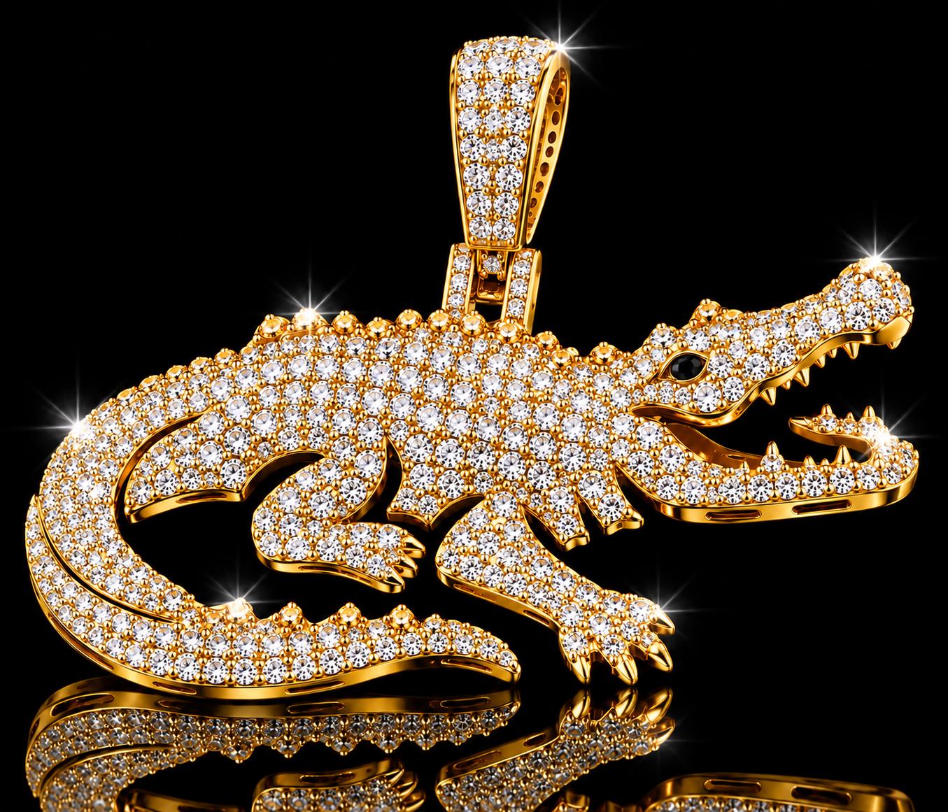 Gold Crocodile Head - Etsy