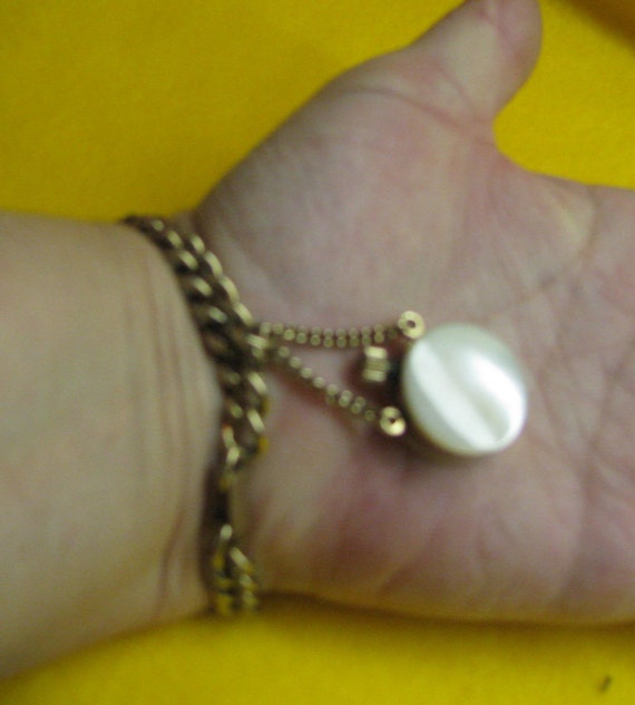 Ladys bracelet W/Mother Pearl perfume bottle - image 4