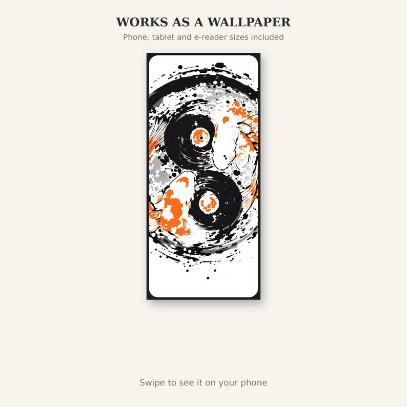 Koi Fish Art Print, Asian Gallery Art, Spa Wall Decor, Instant Download Art, Ink Wash Painting, Chinese Ink Painting Print image 6