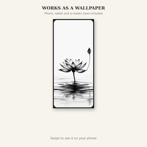 Lotus muurdecoratie, Chinoiserie decoratie, decoratie boven het bed, inktkunstprint, Chinese inkttekeningprint afbeelding 6