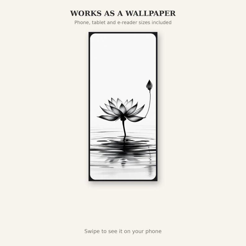 Lotus muurdecoratie, Chinoiserie decoratie, decoratie boven het bed, inktkunstprint, Chinese inkttekeningprint afbeelding 6