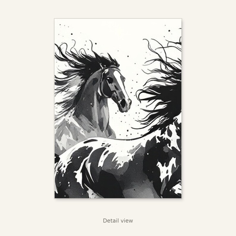 Fondo de pantalla con tinta para iPad, arte de pared neutro, decoración para encima de la cama, descarga digital. imagen 2