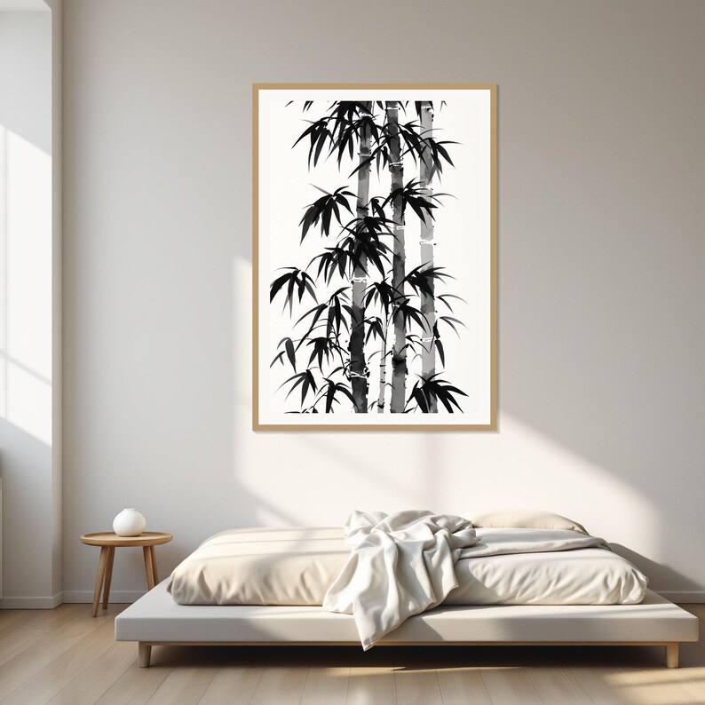 Ram-TV, Zen-gallerikonst, Tavelväggset, Digital konst, Bläcktvättmålning, Kinesiskt bläckmålningstryck bild 1