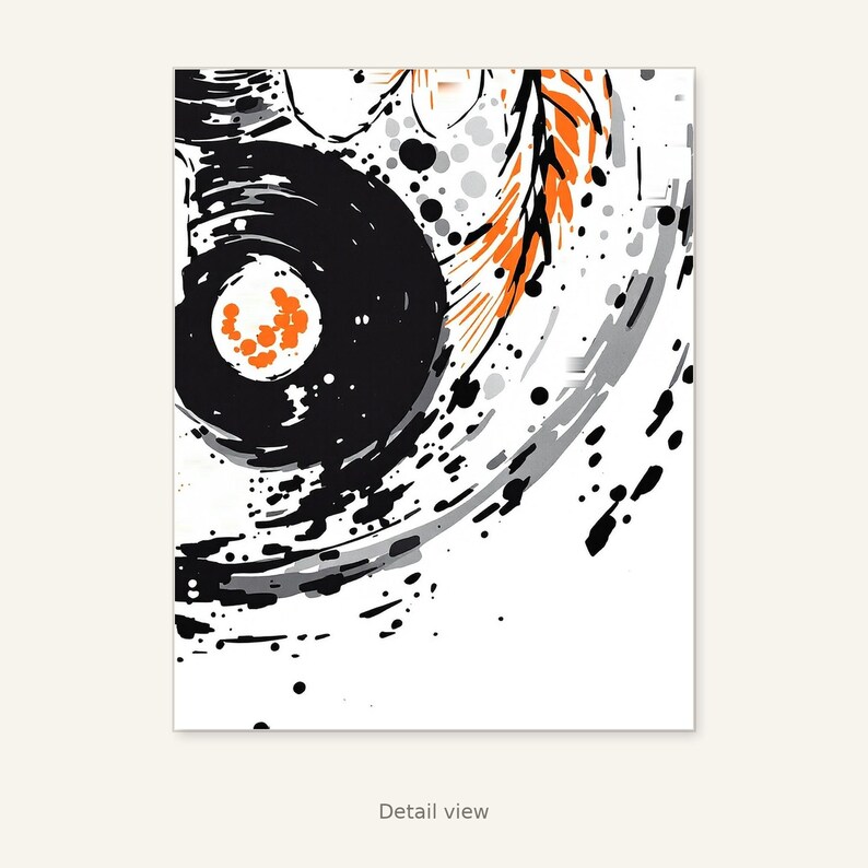 Koi Fish Ink Painting, Asian Gallery Art, Above Bed Decor, Fine Art Print, Chinese Ink Painting Print image 3
