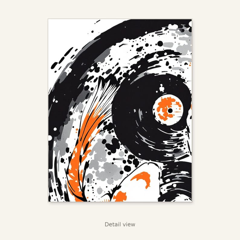Koi Fish Ink Painting, Asian Gallery Art, Above Bed Decor, Fine Art Print, Chinese Ink Painting Print image 2