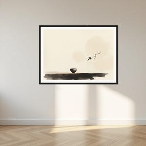 Tea Ceremony Wall Art, Asian Decor, Office Wall Art, Fine Art Print, Ink Wash Painting, Chinese Ink Painting Print image 1