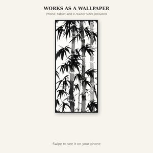 Bamboo Asian Wall Art Set of 3, Asian Decor, Office Wall Art, Instant Download Art, Ink Wash Painting, Chinese Ink Painting Print image 6