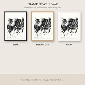 Frame TV, Neutral Aesthetic, Dining Room Art, Digital Art, Ink Wash Painting, Chinese Ink Painting Print image 7