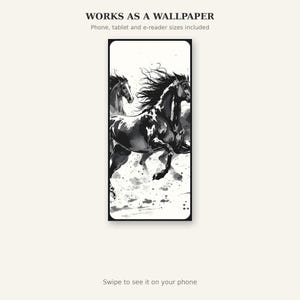 Fondo de pantalla con tinta para iPad, arte de pared neutro, decoración para encima de la cama, descarga digital. imagen 6