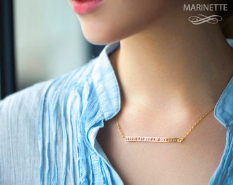 Personalized Mantra Necklace - 14K Gold