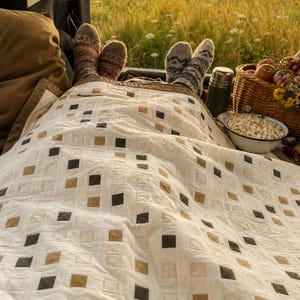 Tan Irish Chain Quilt Pattern PDF, Jelly Roll Traditional Patchwork, Full Queen King