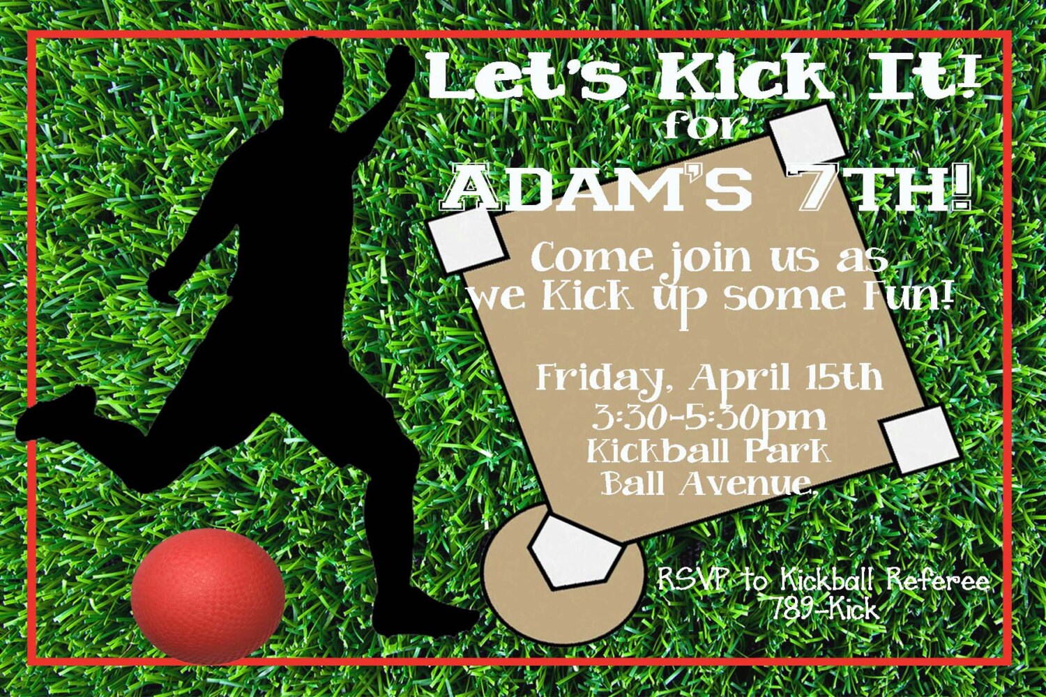 Kickball Party Etsy