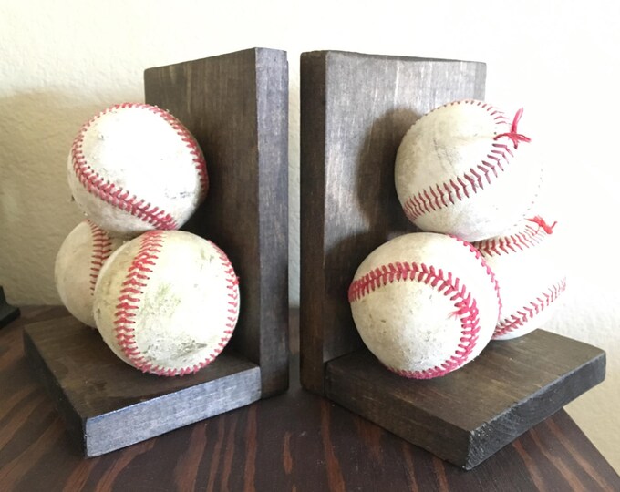 Baseball Bookends Etsy