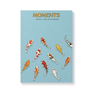 Koi Fish Journal for Women | Japanese Inspired Lined Notebook | Zen Writing Journal | Koi Lover Gift