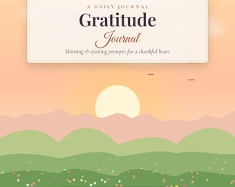 Gratitude Journal Printable, Daily Thankfulness Workbook PDF, Morning and Evening Gratitude Prompts, Self-Care Planner, Instant Download