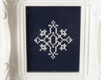 Snowflake #2 Cross Stitch PDF Pattern - Immediate Download from Etsy - Christmas Winter Series SugarStitch