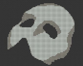 Phantom of the Opera Mask ( Traditional ) Cross Stitch Pattern ( Printable PDF ) - Immediate Download from Etsy